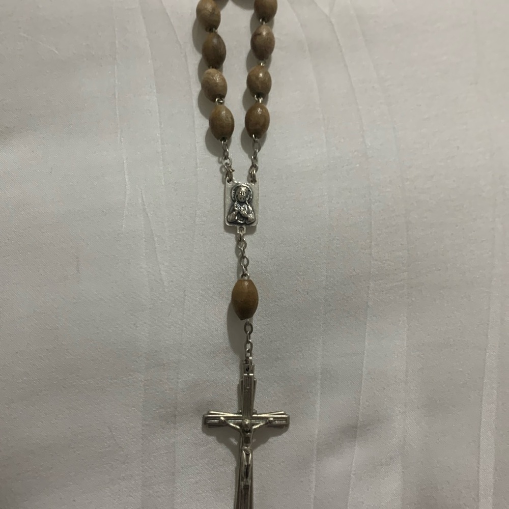 Beautiful Vintage finger Rosary Olive Wood Beads